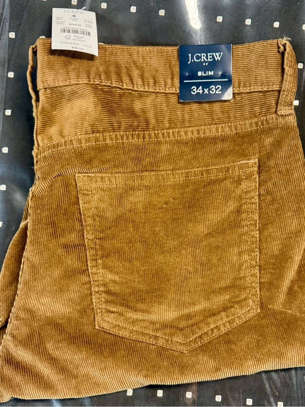 J. Crew Slim Corduroy Pants in Brown